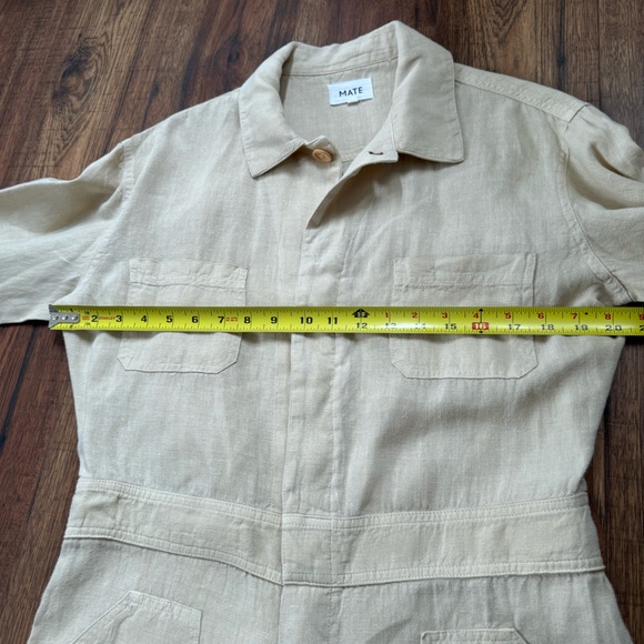 MATE the label linen long sleeve jumpsuit in natural size medium - Picture 13 of 15